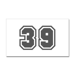 39 Bumper Stickers  Number 39 Rectangle Sticker