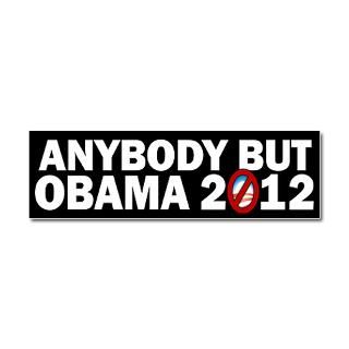 Anybody but Obama Car Magnet 10 x 3  Anybody But Obama 2012  Anybody