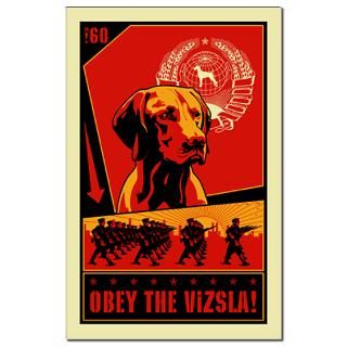 Obey the Vizsla #2 Mini Poster Print  Vizsla Dictator 2  Obey