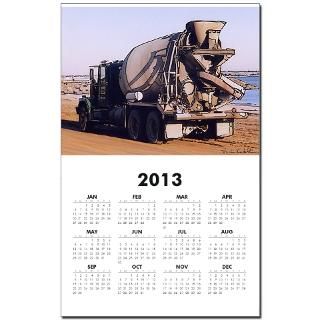 Cement Truck 2   Calendar Print  Truck and Construction Art