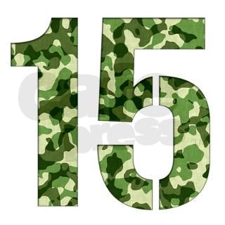 Number 15 Camo Drinking Glass for $14.00