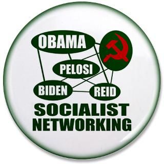 Socialist Networking 3.5 Button  HEREontheWEB  Anti Obama