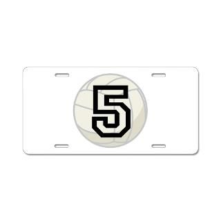 Volleyball Player Number 5 Aluminum License Plate for $19.50