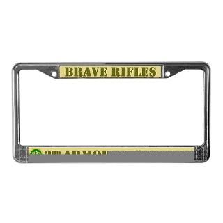 3rd ACR Brave Rifles License Plate Frame  3rd Armored Cavalry