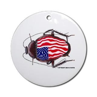 Patriotic Cockroaches Ornament (Round)  American Cockroaches