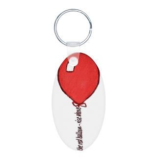 the red balloon aluminum oval keychain $ 9 50