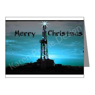 Offshore Note Cards  Oilfield Christmas Note Cards (Pk of 10
