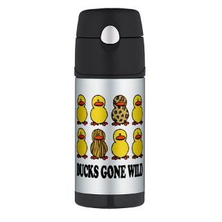  Animal Humor Drinkware  Ducks Gone Wild Thermos Bottle (12 oz