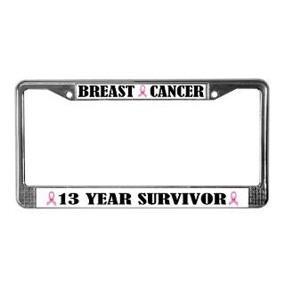 Breast Cancer 13 Year Survivor License Frame for $15.00