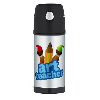 Art Gifts  Art Drinkware  Cute Art Teacher Thermos Bottle (12 oz)
