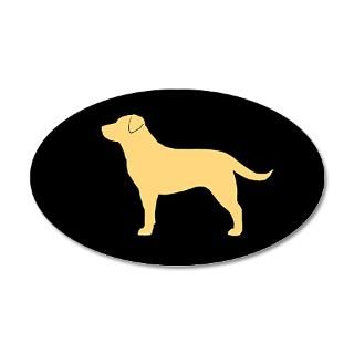Dog Gifts  Dog Wall Decals  Yellow Lab 20x12 Oval Wall Peel