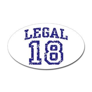 Legal 18 Oval Sticker for