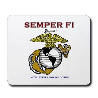 USMC 18 Semper Fi Eagle Globe Anchor Mousepad