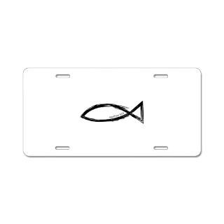 Ichthys (Jesus Fish)   Matthew 419 Aluminum Licen for $19.50