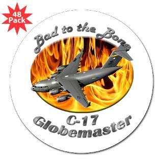17 Globemaster III 3 Inch Lapel Sticker (48 pk) Sticker by