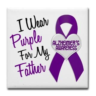 Wear Purple For My Father 18 (AD) Tile Coaster