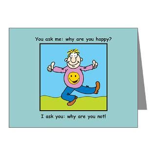 Cartoon Note Cards  You know what, I am happy Note Cards (Pk of 20