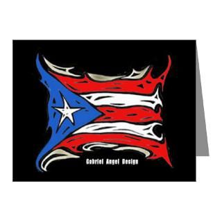 Boricua Note Cards  Puerto Rico Heat Flag Note Cards (Pk of 20