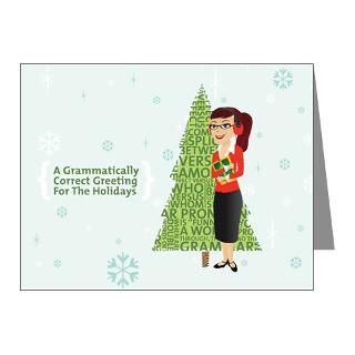 Art Note Cards  Grammar Girl Holiday Card Note Cards (Pk of 20