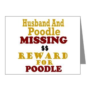 Lover Note Cards  Husband & Poodle Missing Note Cards (Pk of 20