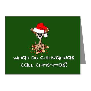 For Xmas Note Cards  Chihuahua Dog Christmas Note Cards (Pk of 20