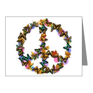 Butterflies Peace Sign Note Cards (Pk of 20)