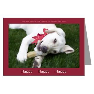 Adopt Greeting Cards  Be Happy Yellow Labrador Holiday Cards (20
