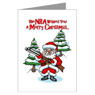 Gifts  Christmas Greeting Cards  NRA Santa Xmas Cards (Pk of 20