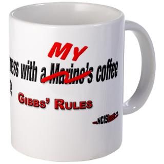 NCIS GIBBS RULE #23   My Coffee   Large Mug