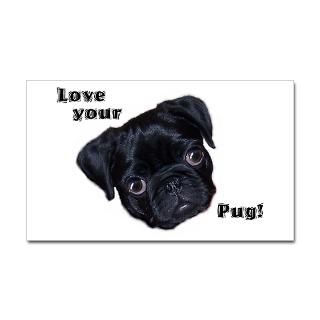 Love your Pug   23 Pugs Rectangle Sticker by 23pugs