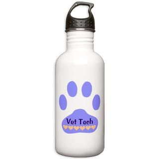 Adopt Gifts  Adopt Drinkware  Vet Tech Paw 22 Water Bottle