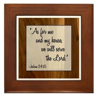  As For Me And My House Home Decor  Joshua 2415 Framed Tile