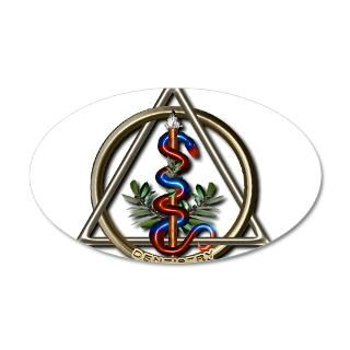 Caduceus Wall Decals  Dentistry Caduceus 38.5 x 24.5 Oval Wall Peel