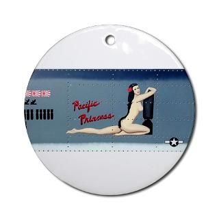 Pacific Princess B 25 Nose Art Ornament (Round) for $12.50