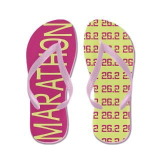 26.2 Marathon PINK LIME Flip Flops