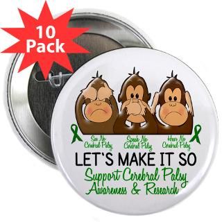 Monkeys Buttons  See Speak Hear No Cerebral Palsy 2 2.25 Button (1