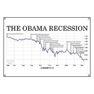 Obama Recession Banner (42 x 28)