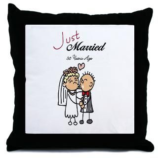 Just Married 30 years ago Throw Pillow