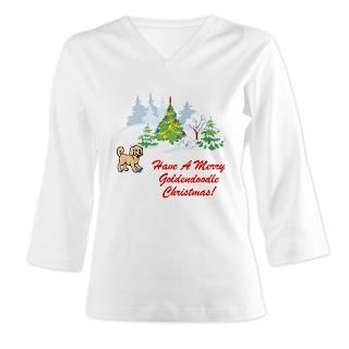 FIN goldendoodle christmas.png 3/4 Sleeve T shirt