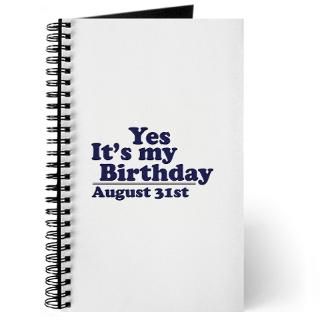 August 31 Birthday Journal for $12.50