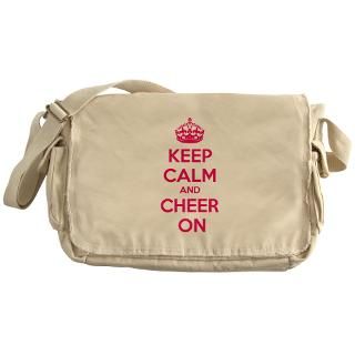 Keep calm and cheer on Messenger Bag for $37.50