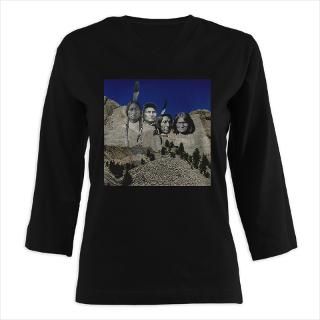 Native Mt. Rushmore 3/4 Sleeve T shirt (Dark)