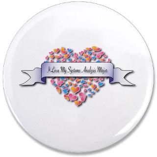 Funny Gifts  Funny Buttons  Love My Systems Analysis Major 3.5