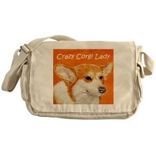 Crazy Corgi Lady Messenger Bag for $37.50