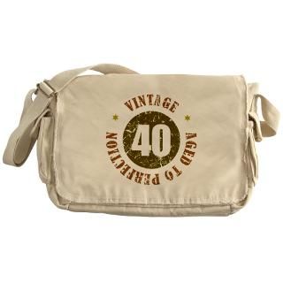 40 Gifts  40 Bags  40th Vintage birthday Messenger Bag