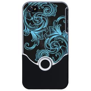 Abstract Gifts  Abstract iPhone Cases  Blue Victorian Scroll