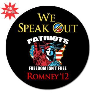 Patriots Speak Out 3 Lapel Sticker (48 pk) for $30.00