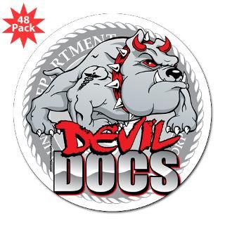  USMC Devil Dogs 3 Lapel Sticker (48 pk