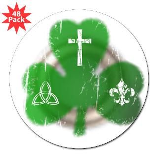 St. Patricks Day Irish 3 Lapel Sticker (48 for $30.00