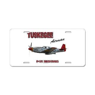 Tuskegee Airman P 51 Mustang Aluminum License Plat for $19.50